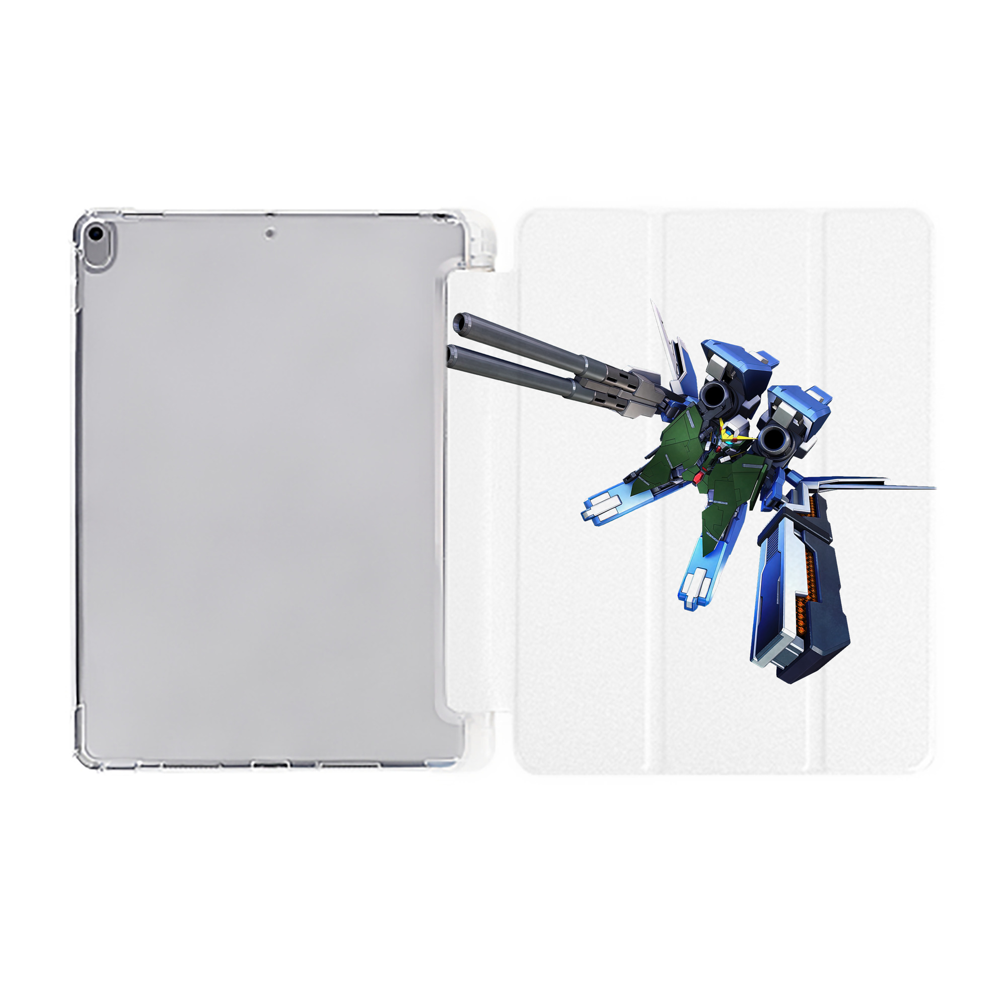 （画像用） 機動戦士ガンダム Mobile Suit Gundam IPad ケース ペン収納付き 三つ折りスタンド PUレザー×シリコン 対応機種9.5/10.5/10.9インチ
